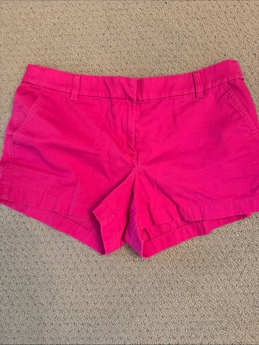 J. Crew Bright Pink Cotton Bermuda Shorts